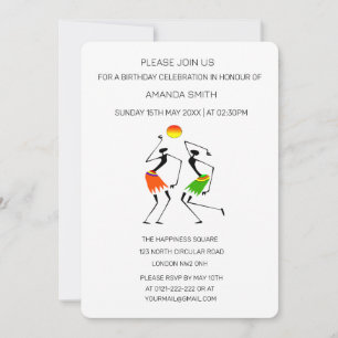 Modernes Abstraktes Sunset Partys Vibe Birthday Einladung