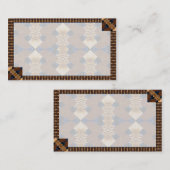 Modernes Abstraktes Tan und Blau Visitenkarte (Vorne/Hinten)