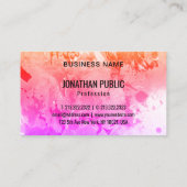 Modernes Abstraktes Template Blau Lila Visitenkarte (Rückseite)