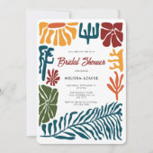 Modernes Abstraktes Terracotta Brautparty Einladung (Vorderseite)