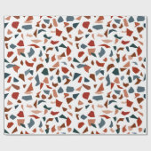 Modernes Abstraktes Terrazzo-Marmormuster Geschenkpapier (Flach)
