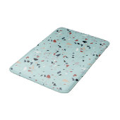 Modernes Abstraktes Terrazzo-Muster Badematte (Schrägansicht)