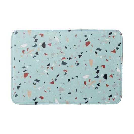 Modernes Abstraktes Terrazzo-Muster Badematte (Vorderseite)