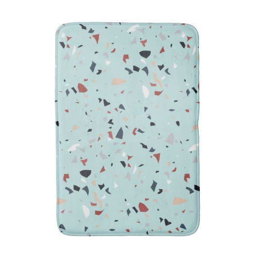 Modernes Abstraktes Terrazzo-Muster Badematte (Vorderseite Vertikal)