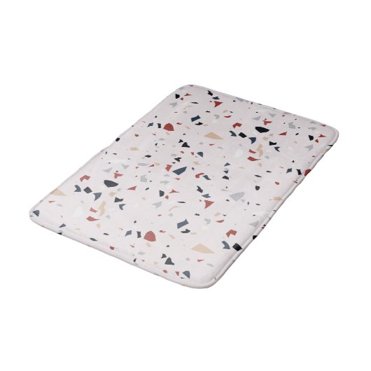 Modernes Abstraktes Terrazzo-Muster Badematte (Schrägansicht)