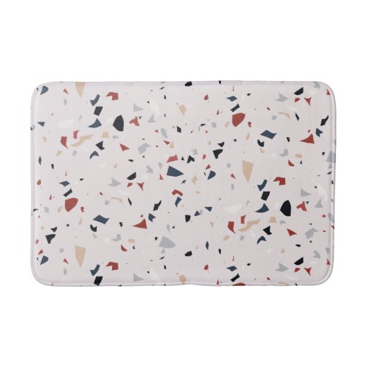 Modernes Abstraktes Terrazzo-Muster Badematte (Vorderseite)