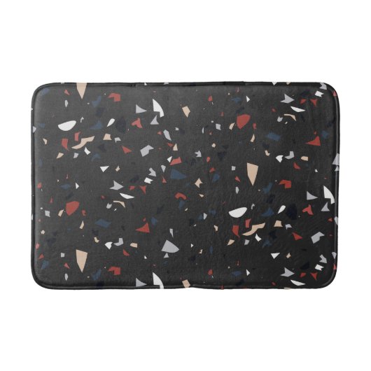 Modernes Abstraktes Terrazzo-Muster Badematte (Vorderseite)