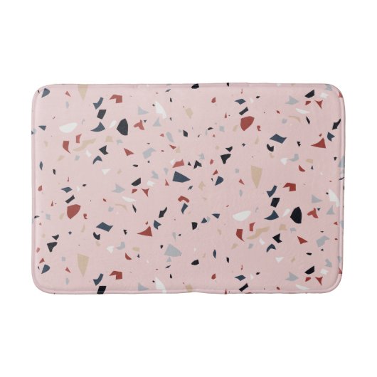 Modernes Abstraktes Terrazzo-Muster Badematte (Vorderseite)