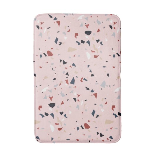 Modernes Abstraktes Terrazzo-Muster Badematte (Vorderseite Vertikal)