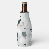 Modernes Abstraktes Terrazzo-Muster Flaschenkühler (Flaschenvorderseite)