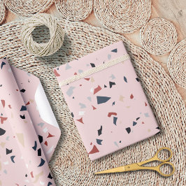 Modernes Abstraktes Terrazzo-Muster Geschenkpapier