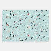 Modernes Abstraktes Terrazzo-Muster Geschenkpapier Set (Vorderseite)