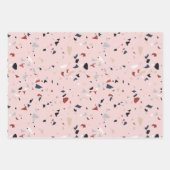 Modernes Abstraktes Terrazzo-Muster Geschenkpapier Set (Vorderseite 2)