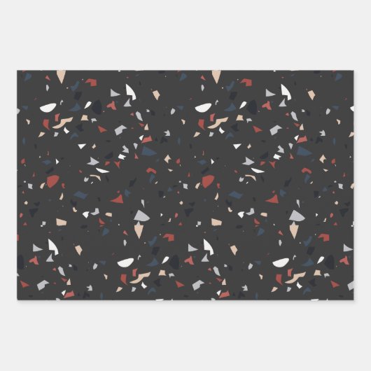 Modernes Abstraktes Terrazzo-Muster Geschenkpapier Set (Vorderseite 3)