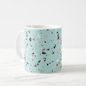 Modernes Abstraktes Terrazzo-Muster Kaffeetasse (Vorderseite Links)