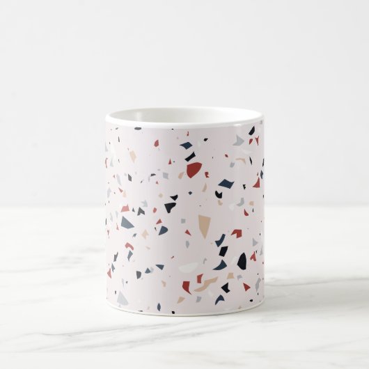Modernes Abstraktes Terrazzo-Muster Kaffeetasse (Mittel)