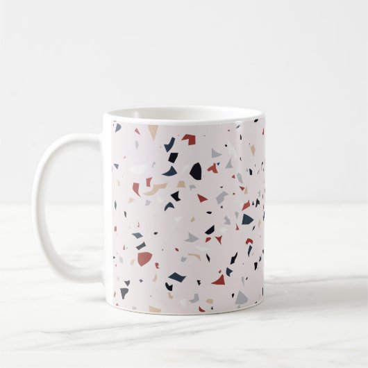 Modernes Abstraktes Terrazzo-Muster Kaffeetasse (Links)
