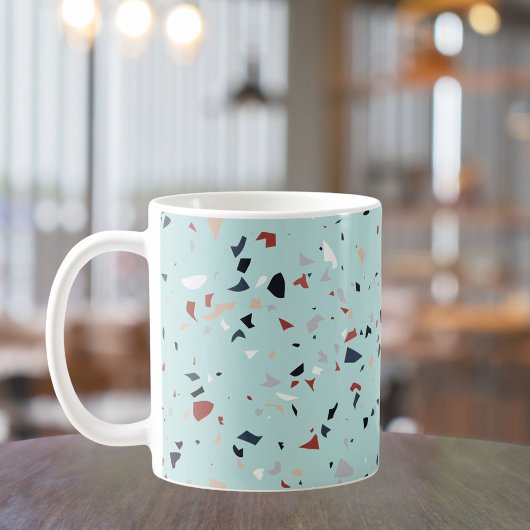 Modernes Abstraktes Terrazzo-Muster Kaffeetasse