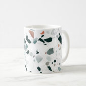 Modernes Abstraktes Terrazzo-Muster Kaffeetasse (VorderseiteRechts)