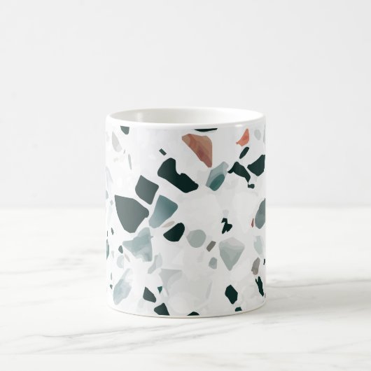 Modernes Abstraktes Terrazzo-Muster Kaffeetasse (Mittel)