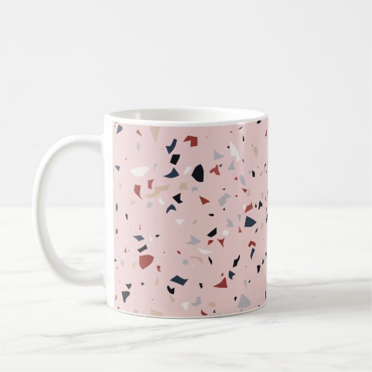 Modernes Abstraktes Terrazzo-Muster Kaffeetasse (Links)