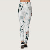 Modernes Abstraktes Terrazzo-Muster Leggings (Rückseite)
