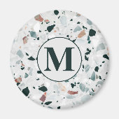 Modernes Abstraktes Terrazzo-Muster Magnet (Vorne)