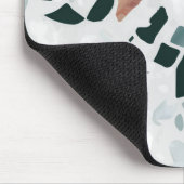 Modernes Abstraktes Terrazzo-Muster Mousepad (Ecke)