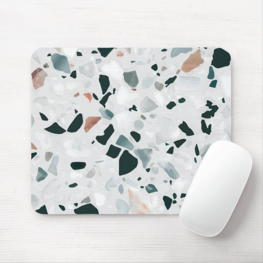 Modernes Abstraktes Terrazzo-Muster Mousepad (Mit Mouse)