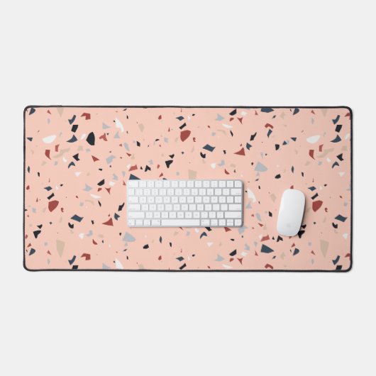 Modernes Abstraktes Terrazzo-Muster Schreibtischunterlage (Tastatur & Maus)