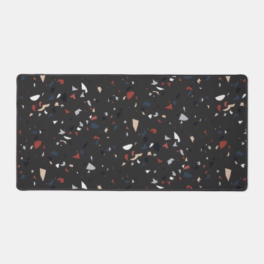 Modernes Abstraktes Terrazzo-Muster Schreibtischunterlage (Vorderseite)