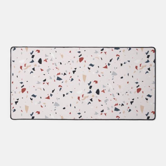Modernes Abstraktes Terrazzo-Muster Schreibtischunterlage (Vorderseite)
