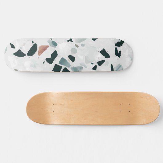 Modernes Abstraktes Terrazzo-Muster Skateboard (Horizontal)