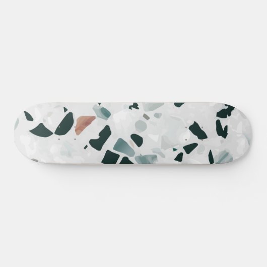 Modernes Abstraktes Terrazzo-Muster Skateboard (Horizontal)