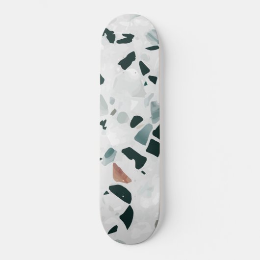 Modernes Abstraktes Terrazzo-Muster Skateboard (Vorderseite)