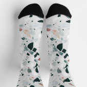 Modernes Abstraktes Terrazzo-Muster Socken (Oben)