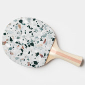 Modernes Abstraktes Terrazzo-Muster Tischtennis Schläger (Seitenansicht)