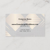 Modernes Abstraktes Textdesign | Gold Black Visitenkarte (Rückseite)