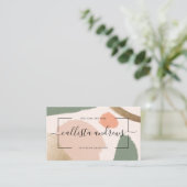 Modernes, Abstraktes Tones-Gold-Signature-Skript Visitenkarte (Stehend Vorderseite)