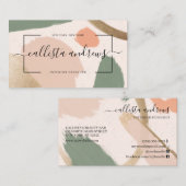 Modernes, Abstraktes Tones-Gold-Signature-Skript Visitenkarte (Vorne/Hinten)