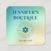 Modernes Abstraktes, trendiges Add-Logo Quadratische Visitenkarte (Vorderseite)