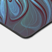 Modernes Abstraktes Trendy Blue Blume Fraktal Art Schreibtischunterlage (Ecke)