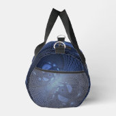 Modernes Abstraktes Trendy Dusk Blue Fraktal Art C Duffle Bag (Rechts)