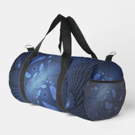 Modernes Abstraktes Trendy Dusk Blue Fraktal Art C Duffle Bag