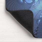 Modernes Abstraktes Trendy Dusk Blue Fraktal Art C Mousepad (Ecke)