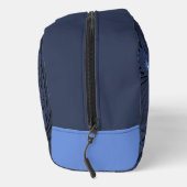 Modernes Abstraktes Trendy Dusk Blue Fraktal Art C Waschbeutel (Rechts)