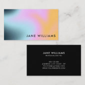 Modernes Abstraktes Trendy Ombre Gradient Visitenkarte (Vorne/Hinten)
