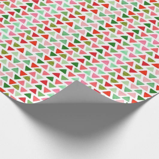 Modernes Abstraktes Triangle Weihnachtsmuster Geschenkpapier (Ecke)
