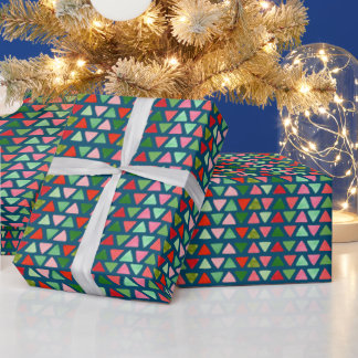 Modernes Abstraktes Triangle Weihnachtsmuster Geschenkpapier