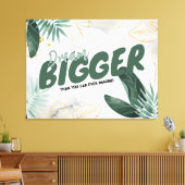 Modernes Abstraktes Tropical - Dream Bigger Leinwanddruck (Insitu (Wohnzimmer))